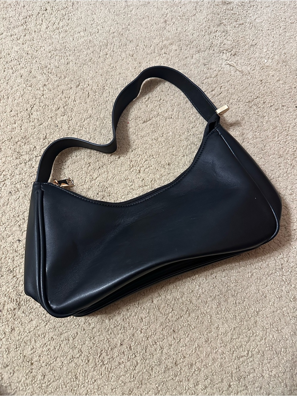 Black Minimalist Shoulder Bag